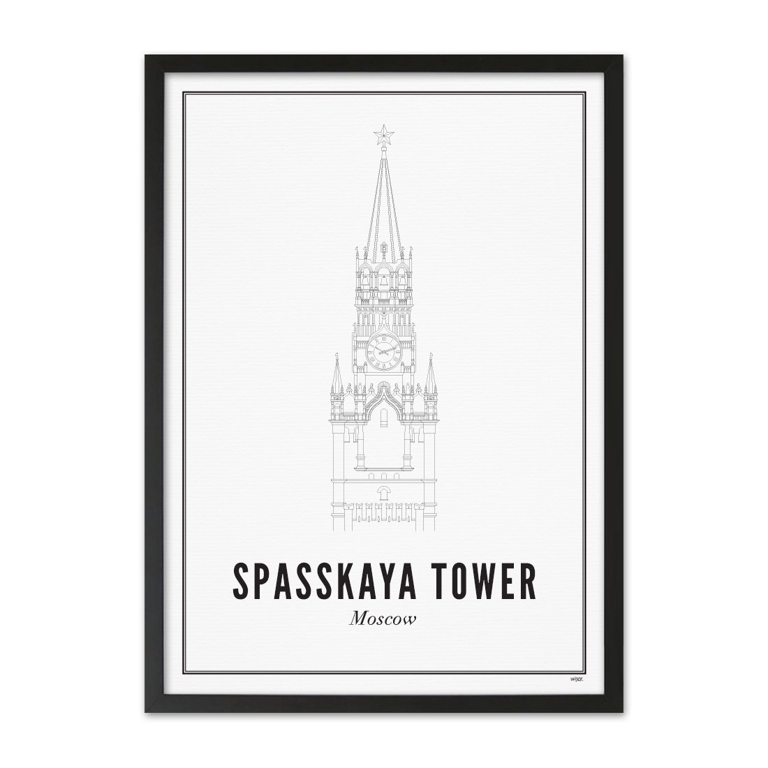 Affiches de Moscou - Tour-Spasskaia | WIJCK.